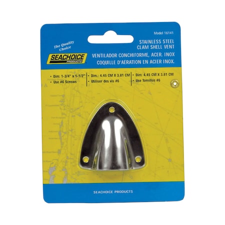 Seachoice Seachoice Polished Stainless Steel 1-21/32 in. L X 1-3/4 in. W Ventilator 1 pk 16141